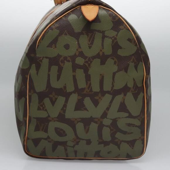LOUIS VUITTON Monogram Graffiti Keepall 50 Boston Bag Khaki M92196 - Picture 4 of 16